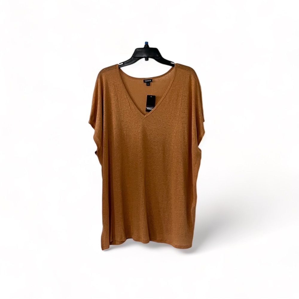 New TORRID Soft Tee Top V-Neck Dolman Sleeves Size 3X in color Biscuit